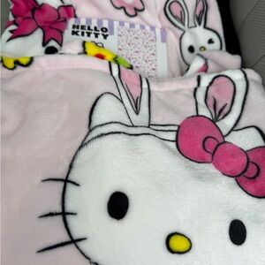 Hello Kitty Pink and White Blanket